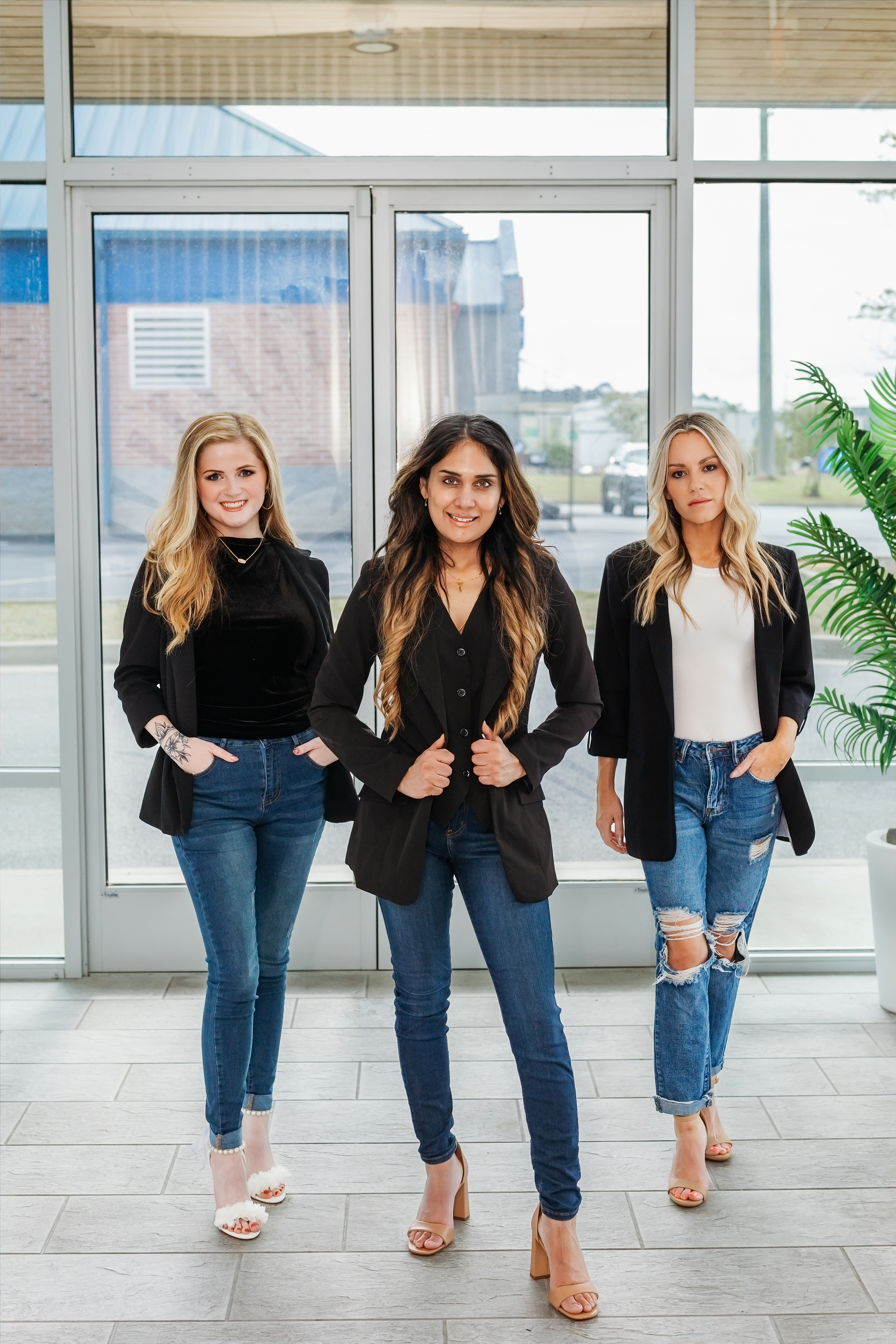 The Siren Glow Aesthetics team — Emily, Dr. C, and Stefanie